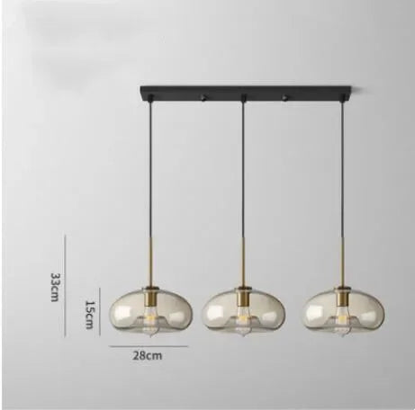 ثريا إضاءة معلقة زجاجية صناعية كلاسيكية DecorBites™ LED للمطاعم والمطابخ