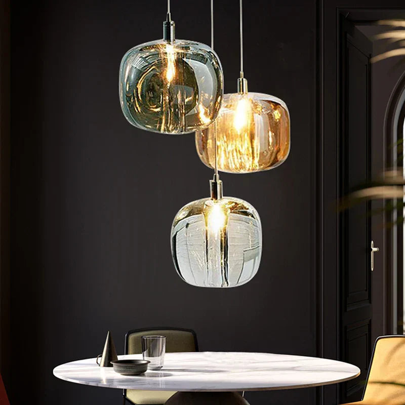 DecorBites™ Crystal LED Chandelier: Modern Staircase Pendant Light for Stylish Home Decor