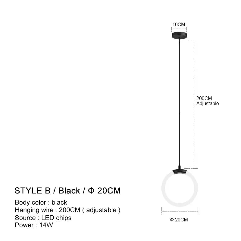 Nordic Gold Linear LED Pendant Light
