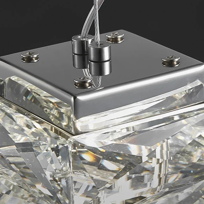 Lustre Plafonnier Suspendu LED en Cristal DecorBites™ pour Îlot de Cuisine, Salle à Manger et Salon