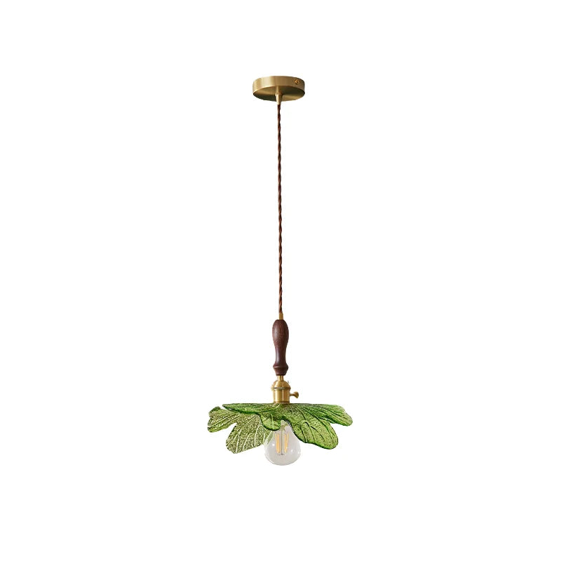 DecorBites™ Copper Wood Glass LED Pendant Lamp - French Minimalist Design for Home Decor