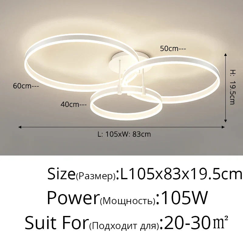 Lustres en acrylique LED DecorBites™ avec éclairage vers le haut/vers le bas pour salon, chambre et décoration intérieure