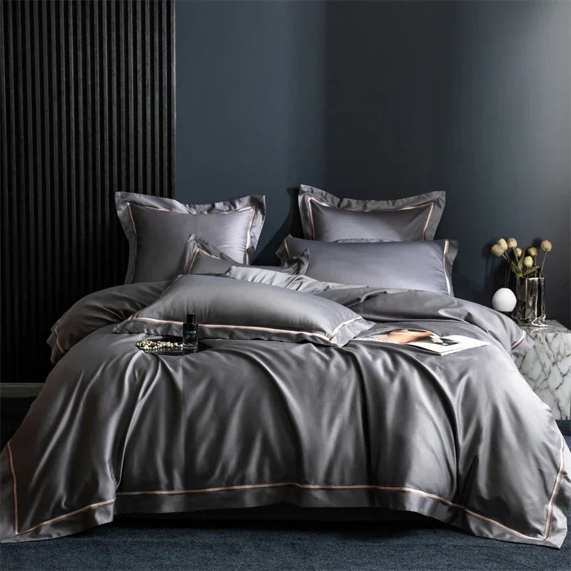 DecorBites™ 1000TC Egyptian Cotton Hotel Style Embroidery Bedding Set