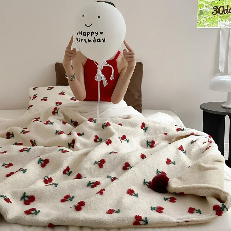 DecorBites™ Cozy Sheep Rollie Loop Fleece Blanket for Winter - Premium Warmth and Comfort