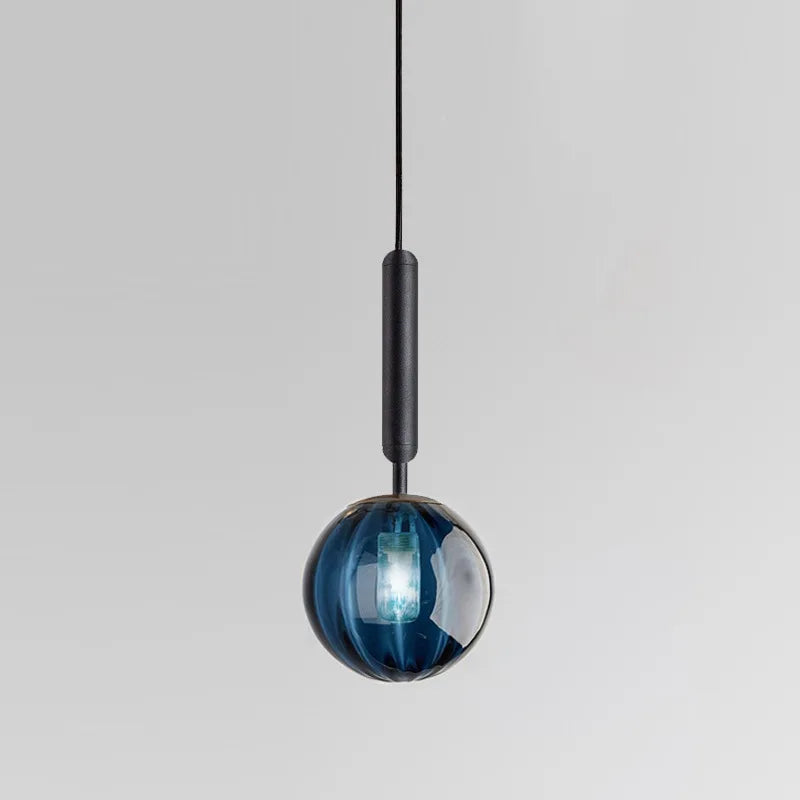 Nordic Glass Pendant Light With Painted Iron Finish