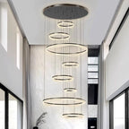 Modern Sculptural Ring Pendant Light Chandelier