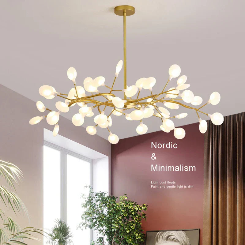 ثريا يراعة LED من DecorBites™: مصابيح سقف اسكندنافية حديثة لديكور المنزل الفاخر