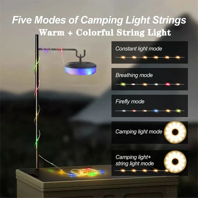 DecorBites™ 10M Waterproof LED Camping Light Strip for Outdoor Garden Tent Room