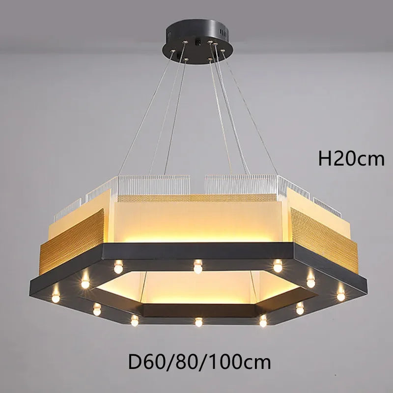 ثريا LED من DecorBites™: مصباح فني ما بعد الحداثة لغرفة المعيشة العصرية، البار، والمطعم.