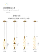 Nordic Gold 4-Globe Metal Pendant Light