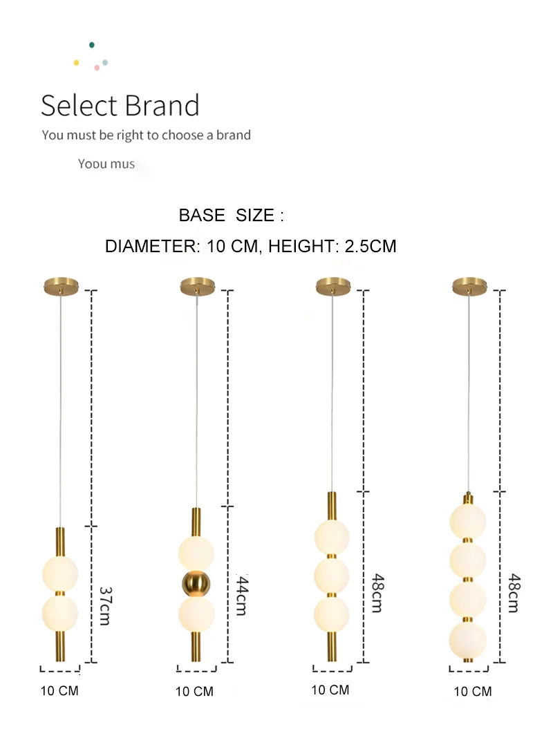 Nordic Gold 4-Globe Metal Pendant Light