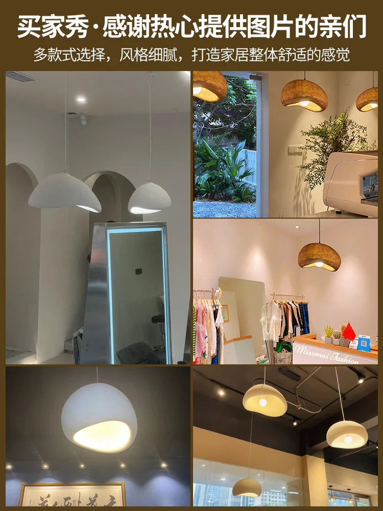 Luminaires Suspendus Led Nordiques DecorBites™ Style Crémeux Wabi Sabi Lustre Escaliers