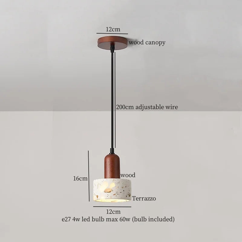 DecorBites™ Cream Marble LED Pendant Light: Modern Nordic Hanging Lamp for Living, Bedroom, Kitchen