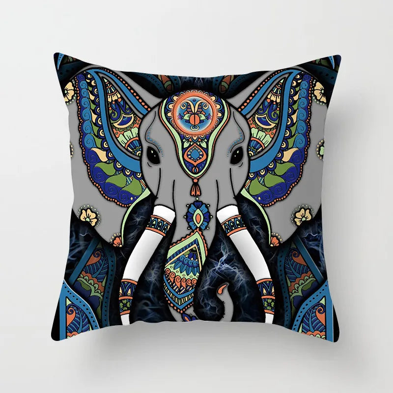 DecorBites™ Geometric Square Pillowcase Ethnic Retro Sofa Pillow Cover 45x45cm Home Decor
