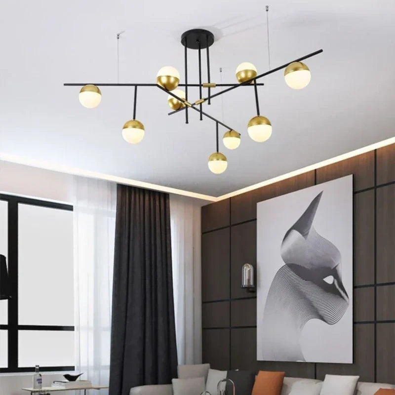 DecorBites™ Glass Ball Pendant Lamp Modern LED Hanging Light Fixture