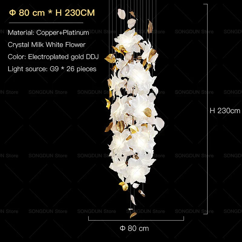 DecorBites™ Elegant Villa Chandelier for High School Living Room and Restaurant