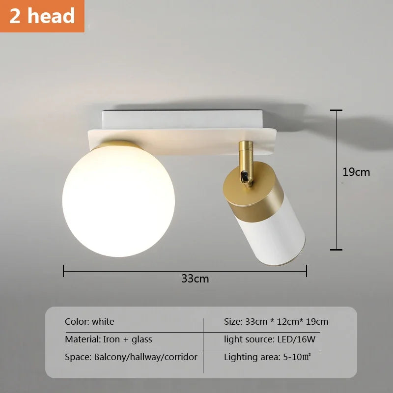 DecorBites™ Glass Ball LED Ceiling Wall Light - Nordic Modern Minimalist Design