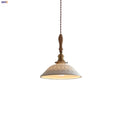 DecorBites™ Adjustable LED Pendant Lights Ash Wood White Ceramic Modern Hanging Lamp