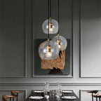 Nordic Glass Pendant Light in Amber or Clear