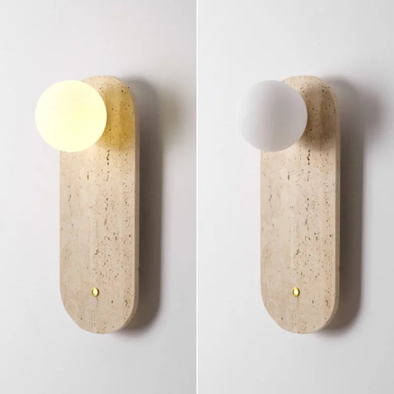DecorBites™ LED Wall Light Fixture Modern Living Dining Room Yellow Glass Bedside Lamp