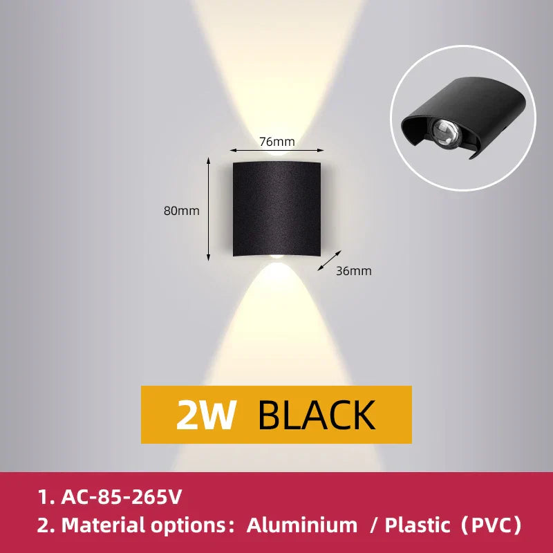 DecorBites™ LED Wall Light Indoor Outdoor Waterproof Fixture Garden Decor Home Lighting