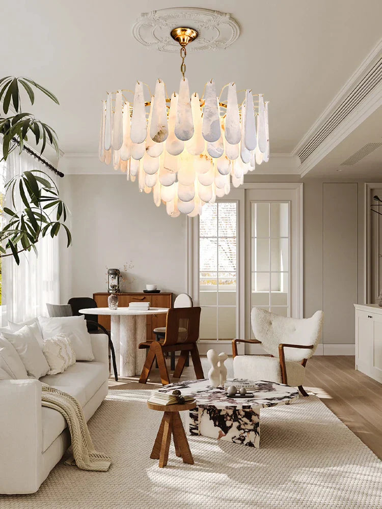 DecorBites™ Art Deco Marble Home Chandelier Lighting Dimmable LED 2025