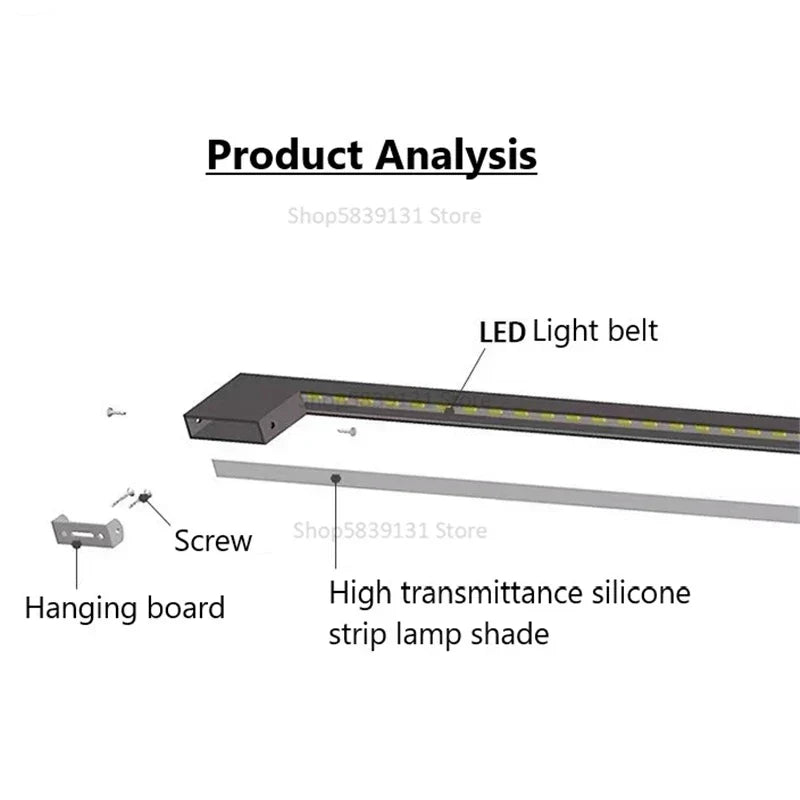 مصباح جداري LED خطي من DecorBites™ - إضاءة ديكور منزلي بتصميم نورديك عصري
