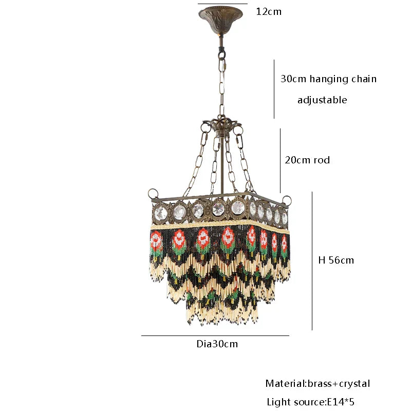 DecorBites™ French Brass Crystal Ceiling Chandelier | Classic European Hanging Lamps