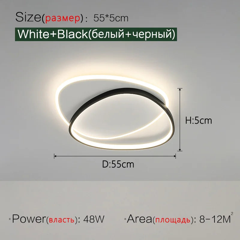 DecorBites™ LED Ceiling Lamp for Bedroom, Modern & Romantic Nordic Design for Master Bedroom & Study Room.