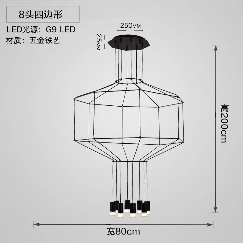 DecorBites™ Designer Nordic Ceiling Chandelier for Home Decor and Living Room Lighting