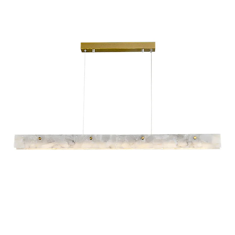 DecorBites™ Art Deco Marble Steel Chandelier: Modern LED Black Gold Lighting for Dinning Room
