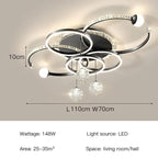 Modern Iron and Acrylic LED Pendant Chandelier