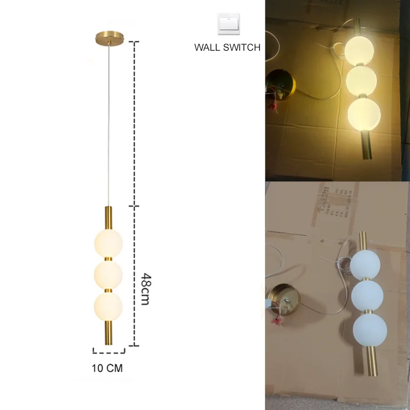 Nordic Gold 4-Globe Metal Pendant Light