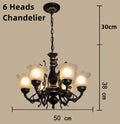 DecorBites™ Glass Shade Ceiling Chandelier for Home Decor Lighting