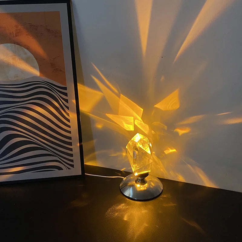 DecorBites™ Crystal Diamond Table Lamp for Luxury Home Decor & Night Lighting