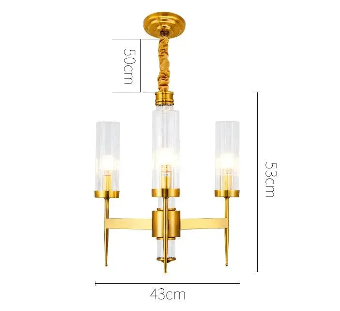DecorBites™ Gold Plated Nordic Living Room LED Chandelier | Luxury Hanging Pendant Lighting