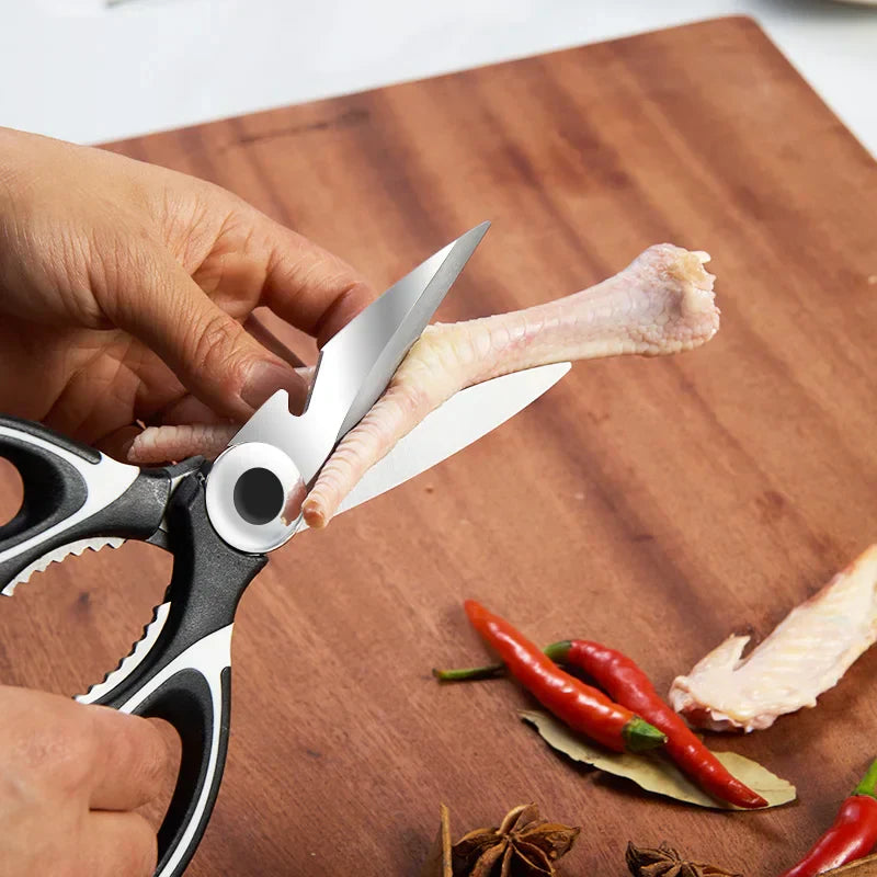 Ciseaux de cuisine DecorBites™ en acier inoxydable, multi-usage pour volaille, poisson et viande