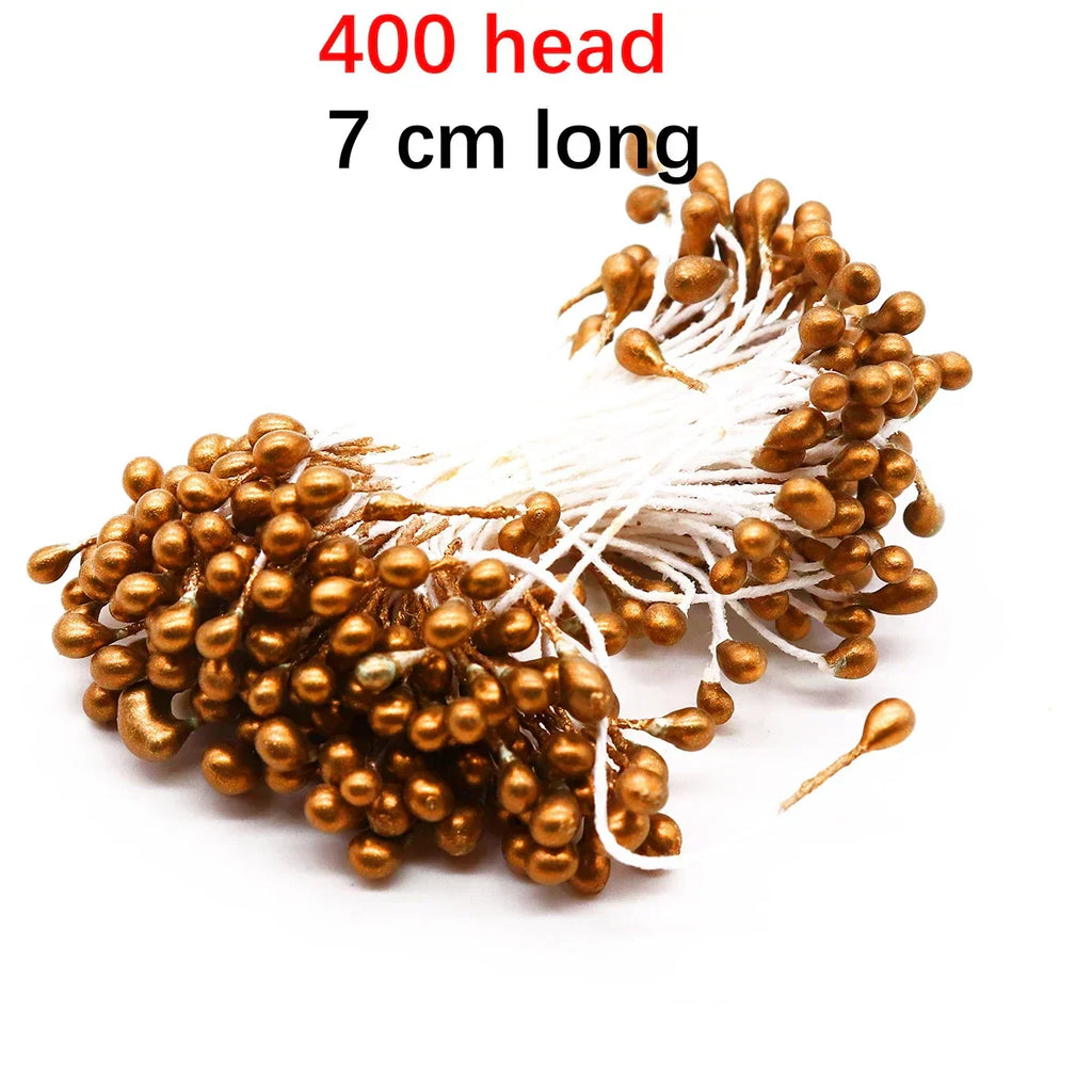 DecorBites™ Gold Hybrid Flower Cherry Stamen Berries Bundle لتزيينك بنفسك