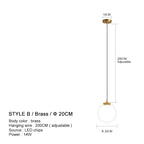 Nordic Gold Linear LED Pendant Light