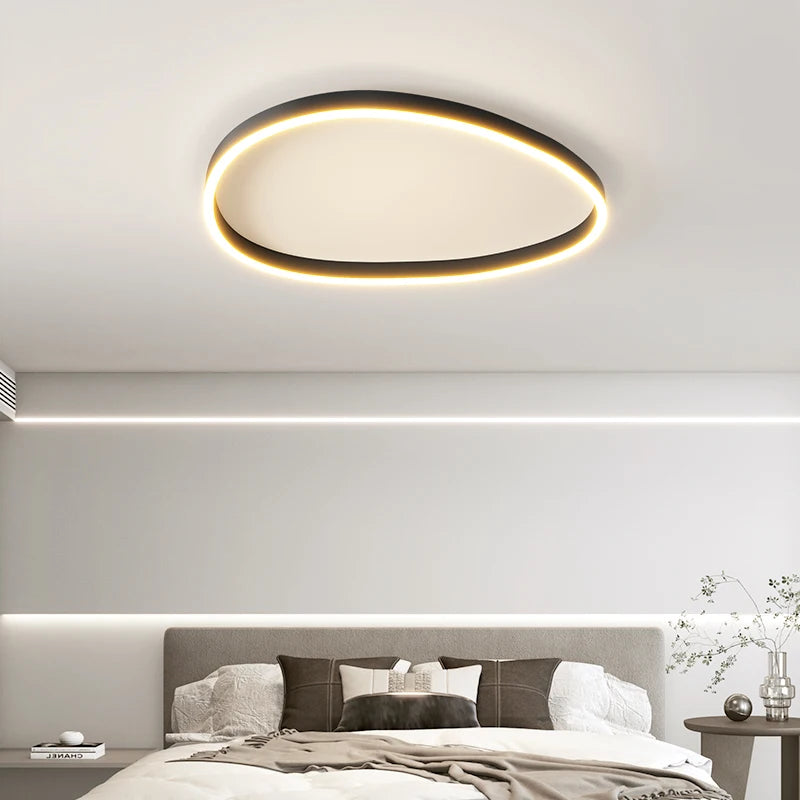 Modern White LED Ring Pendant Chandelier