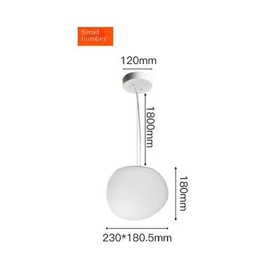 DecorBites™ مصباح معلق زجاجي كروي LED - تركيبات إضاءة نورديك بيضاء