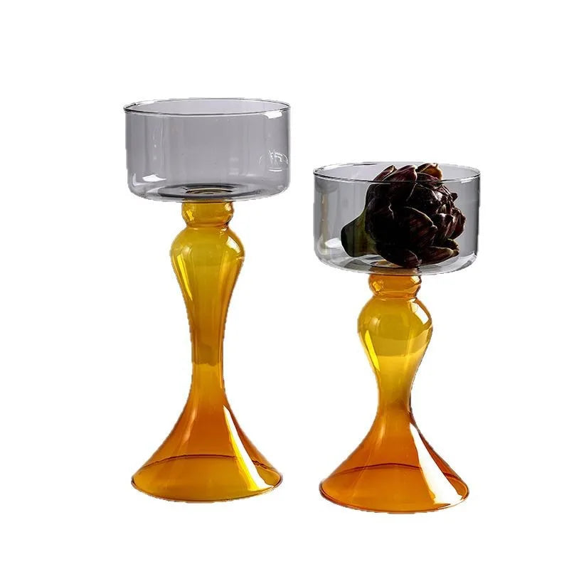 DecorBites™ Geometric Glass Vase Candle Holder Flowerpot Terrarium Home Decor Accessories