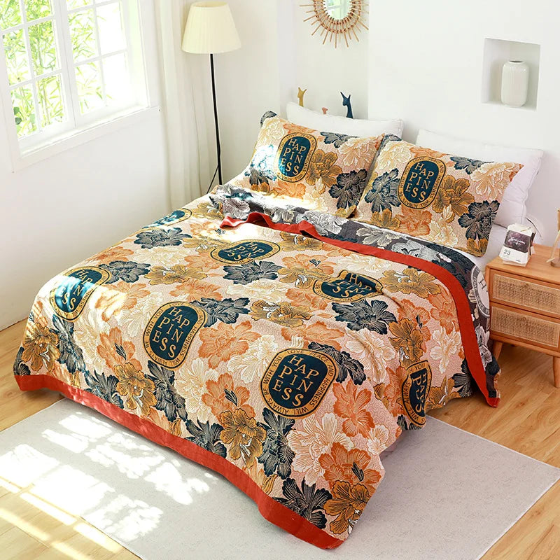 Couverture Serviette en Gaze de Coton DecorBites™ - Jacquard Double Face Teint en Fil pour Adultes et Enfants