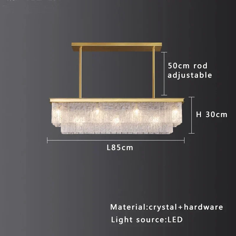 DecorBites™ Elegant Crystal Glass Chandelier for Luxury Home Decor