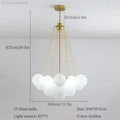 DecorBites™ Glass Ball LED Chandelier for Bedroom Dining Living Room
