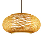 Japanese Bamboo Woven Pendant Lantern