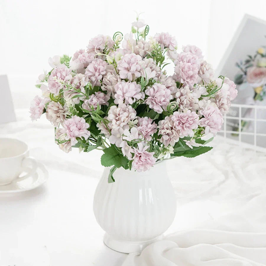 DecorBites™ Hydrangea Bouquet Artificial Flowers Home Decor Wedding Floral Arrangement Bouquet