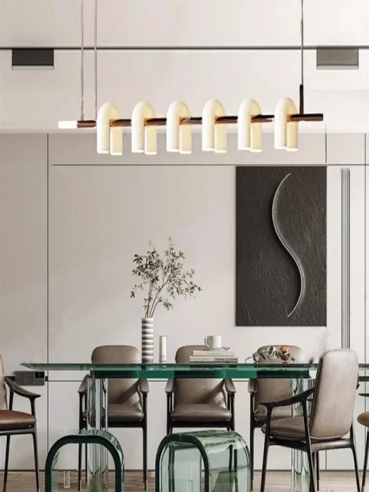 DecorBites™ Art Deco White Acrylic Chandeliers: Elegant Indoor Living Room Lamps