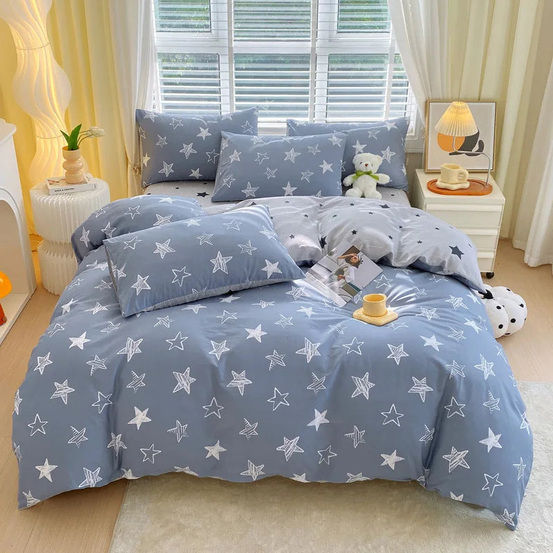 DecorBites™ Cotton Single Duvet Cover - Skin Friendly Quilt Cover for Single King Bed
