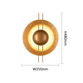 DecorBites™ Gold Round Villa Wall Lamp: Retro LED Lighting for Corridor, Living Room, Bedroom.
